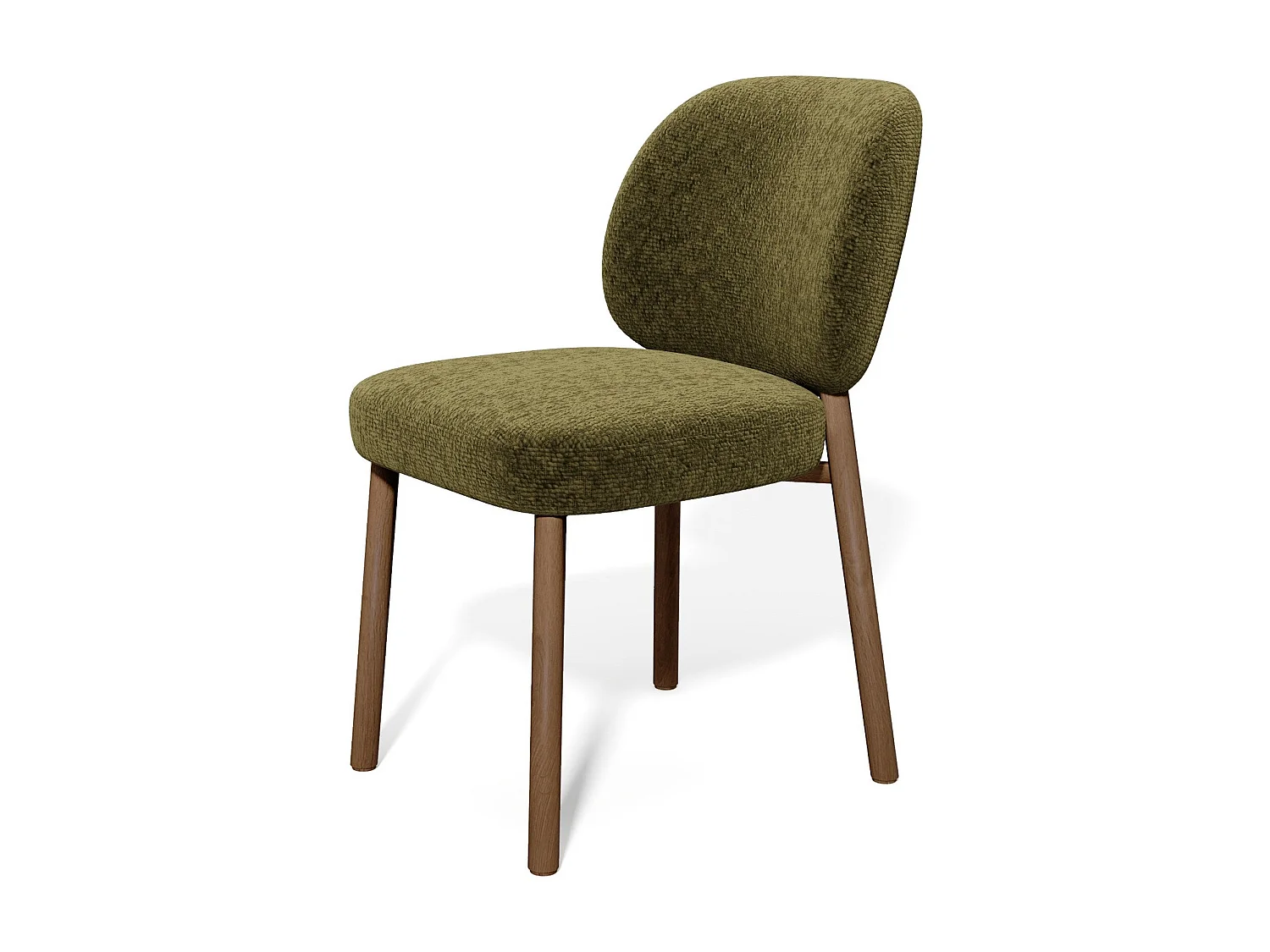 Lot de 2 chaises MOKA en velours texturé vert vintage 47x57cm