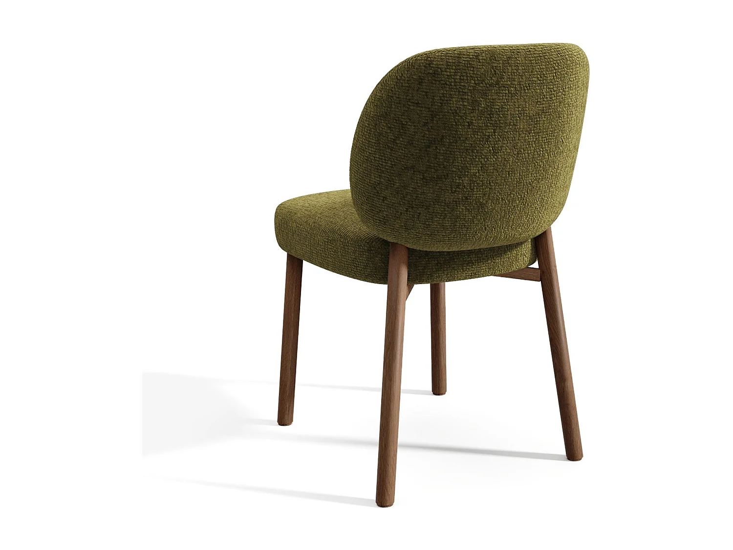 Lot de 2 chaises MOKA en velours texturé vert vintage 47x57cm