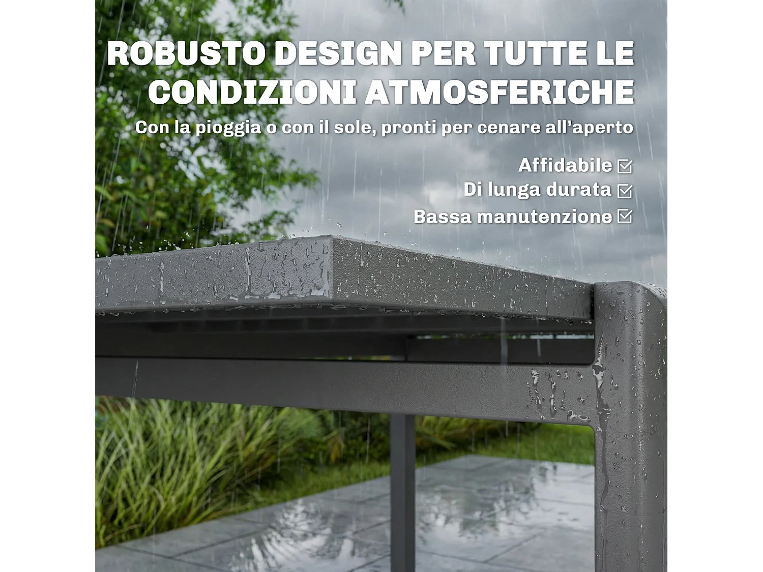 Tavolo da giardino allungabile 6-8 persone grigio scuro