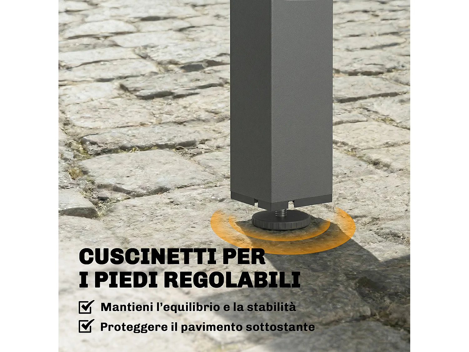 Tavolo da giardino allungabile 6-8 persone grigio scuro