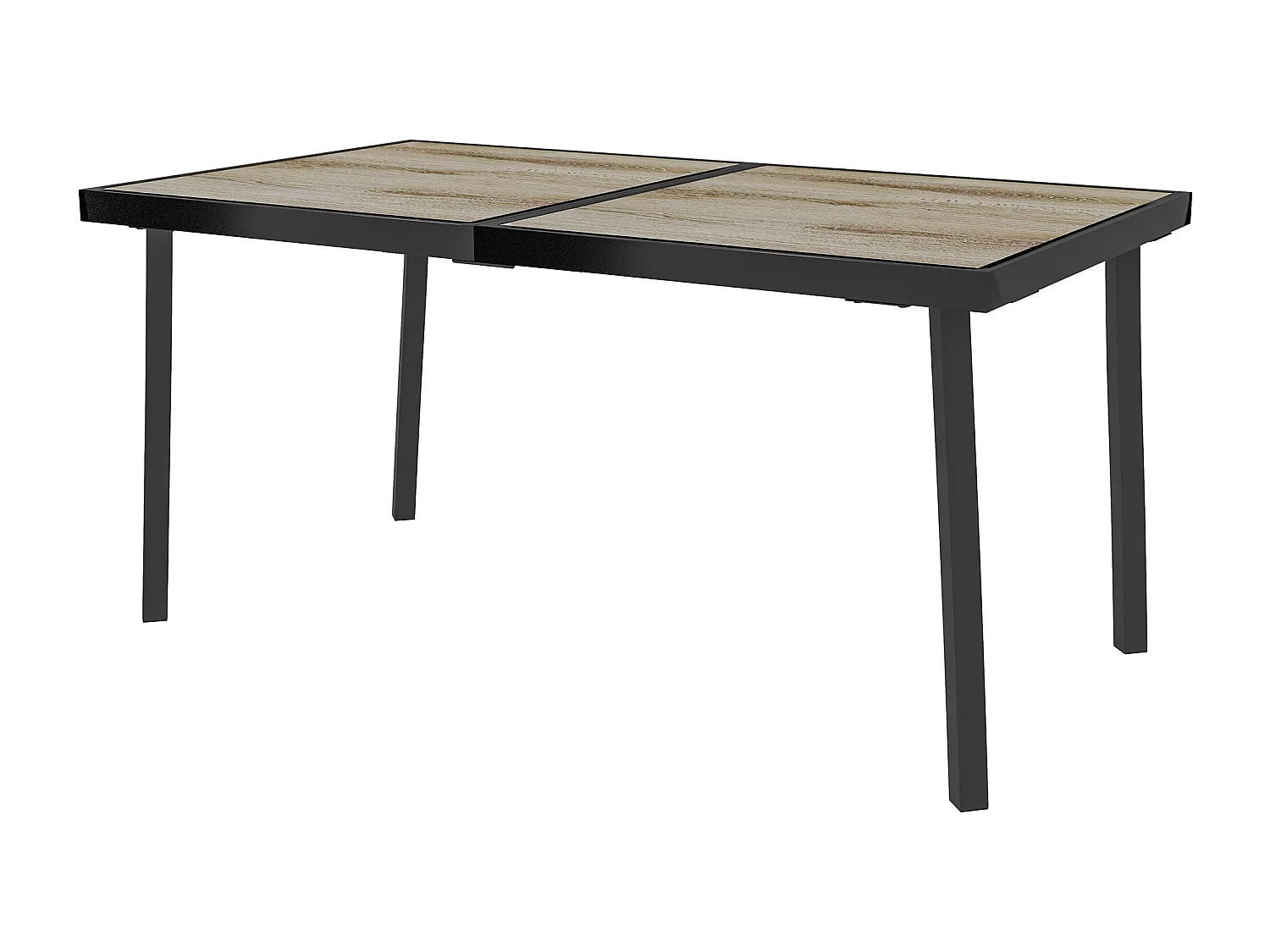 Tavolo da giardino rettangolare per 6 persone 145x85x72 cm grigio