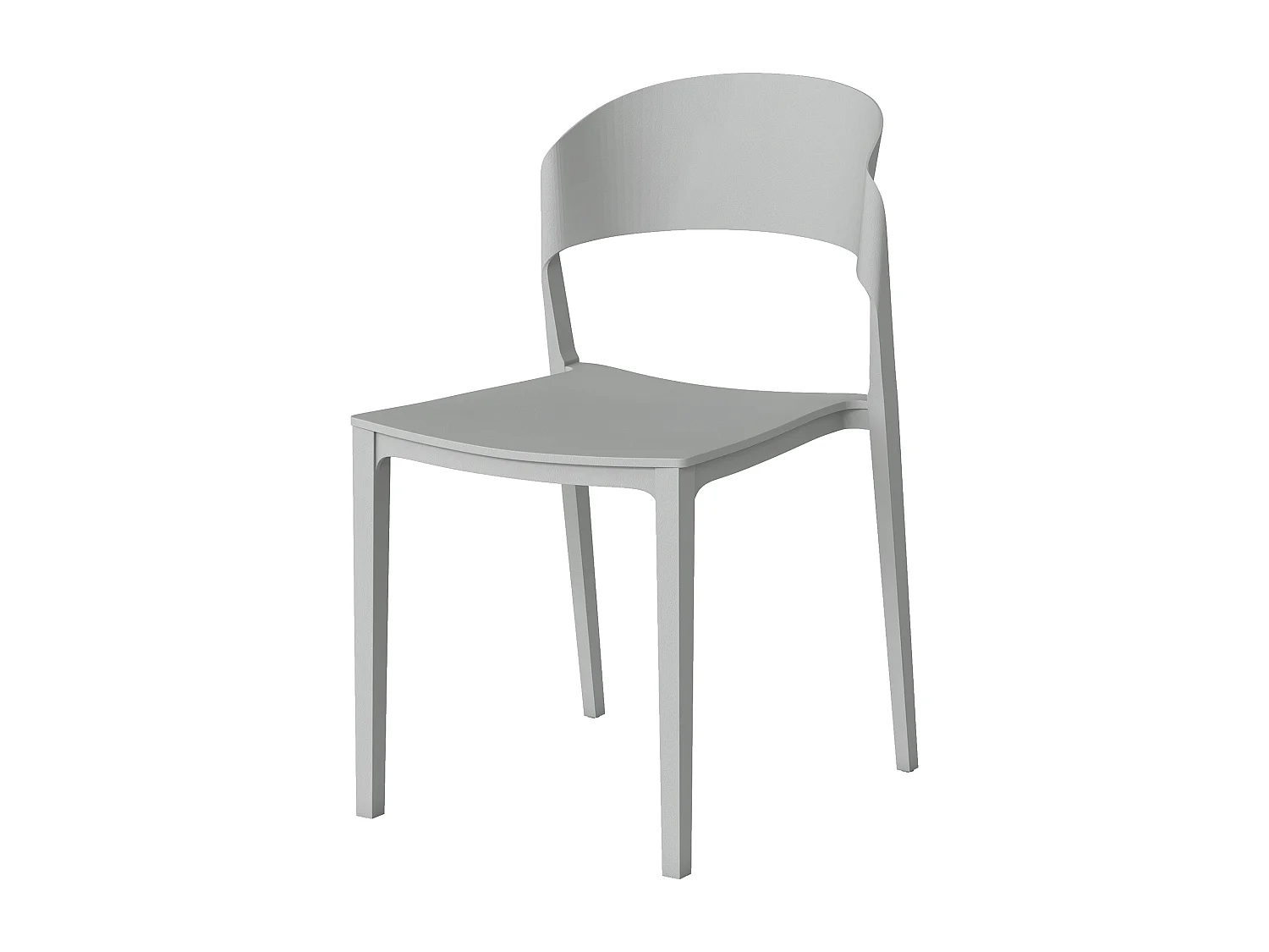Sedie da giardino impilabili in pp grigio chiaro