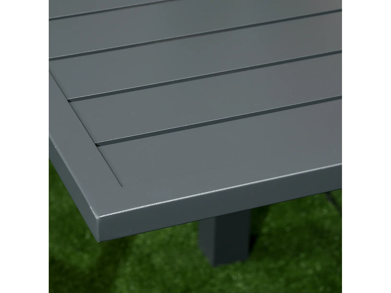 Set 7pz tavolo allungabile e 6 sedie da esterno in alluminio