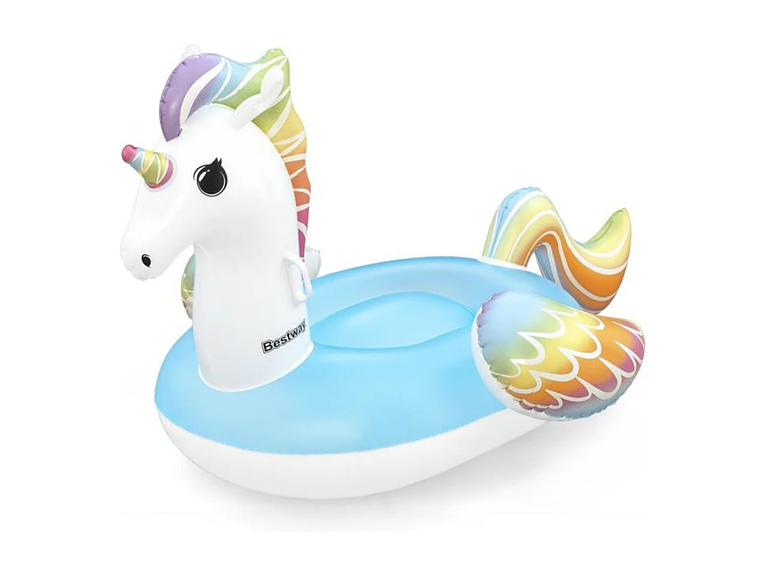 Opblaasbare Eenhoorn Ride-On 155cm - Multicolor, Kindvriendelijk, 150x117cm