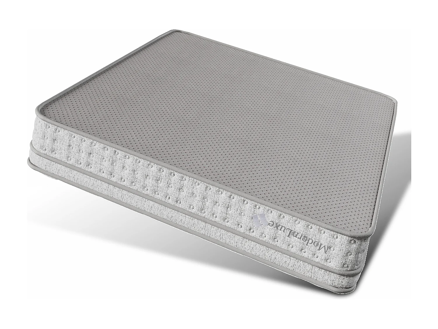 Springmadras - 160 x 200 cm - 7 zoner - 25 cm tyk koldskum - Polyester - hvid
