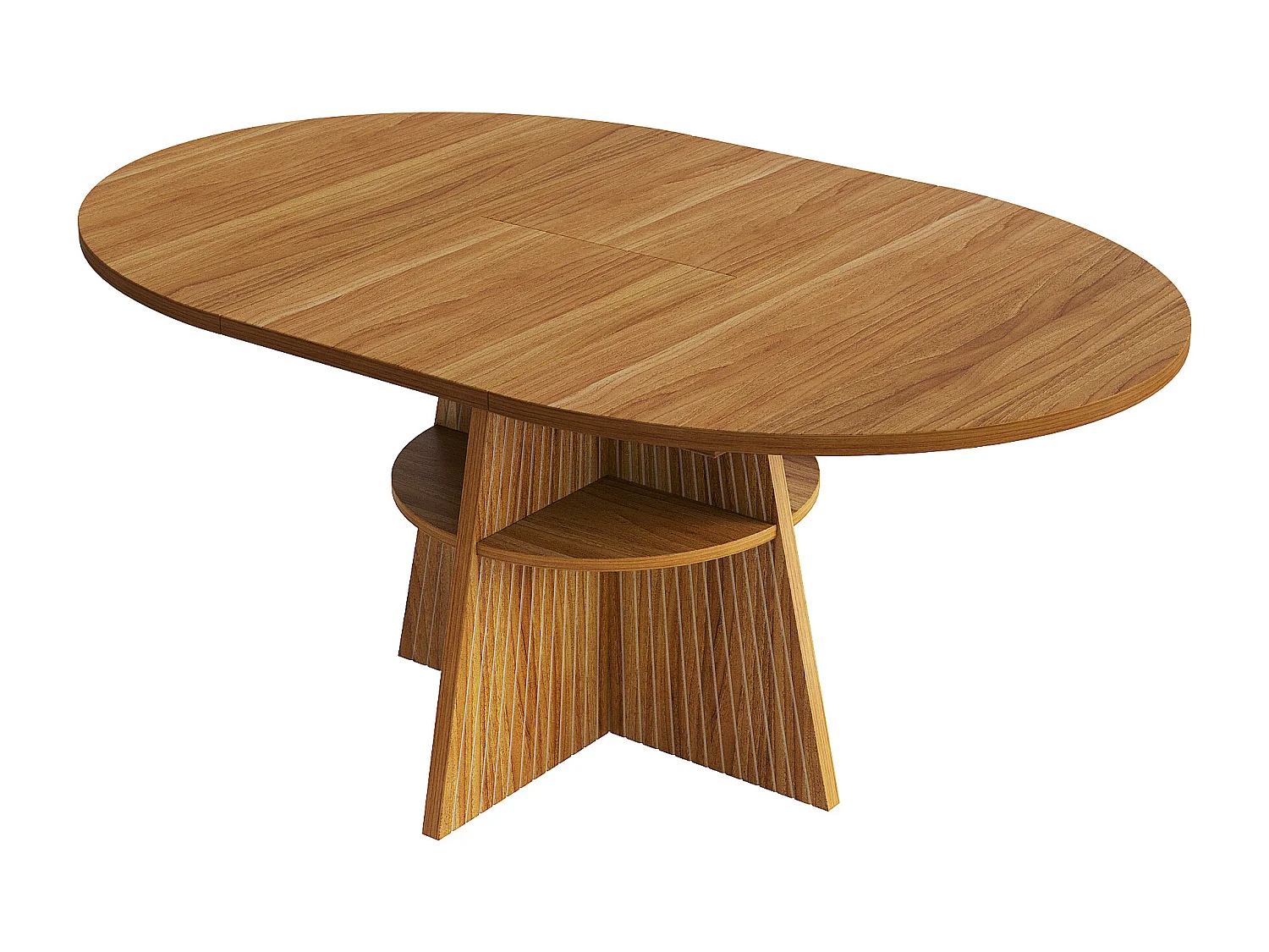 Table à manger extensible - 110/150 x 110 x 76 cm - pour 4 à 6 personnes - avec rangement - MDF - marron
