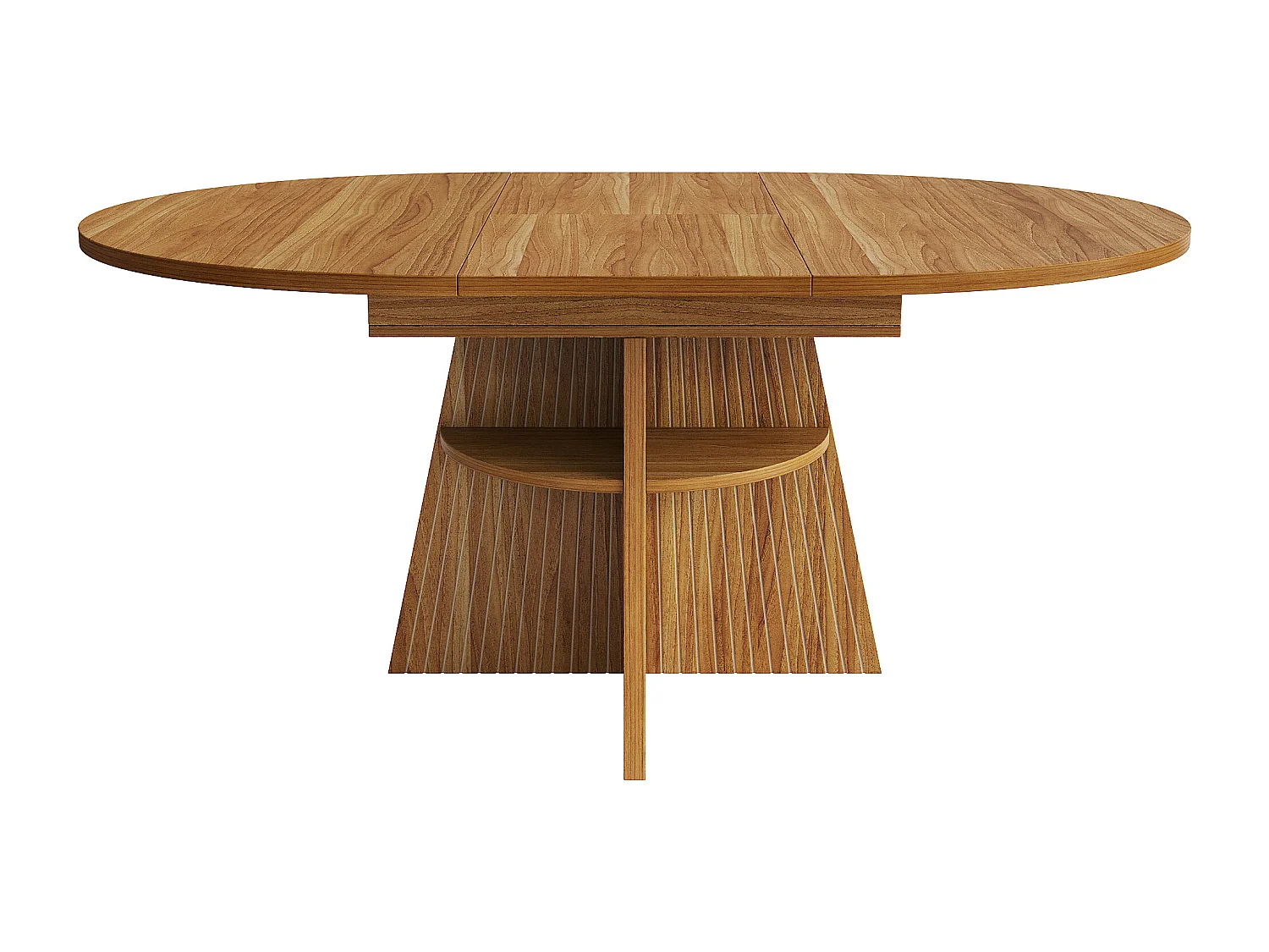 Table à manger extensible - 110/150 x 110 x 76 cm - pour 4 à 6 personnes - avec rangement - MDF - marron
