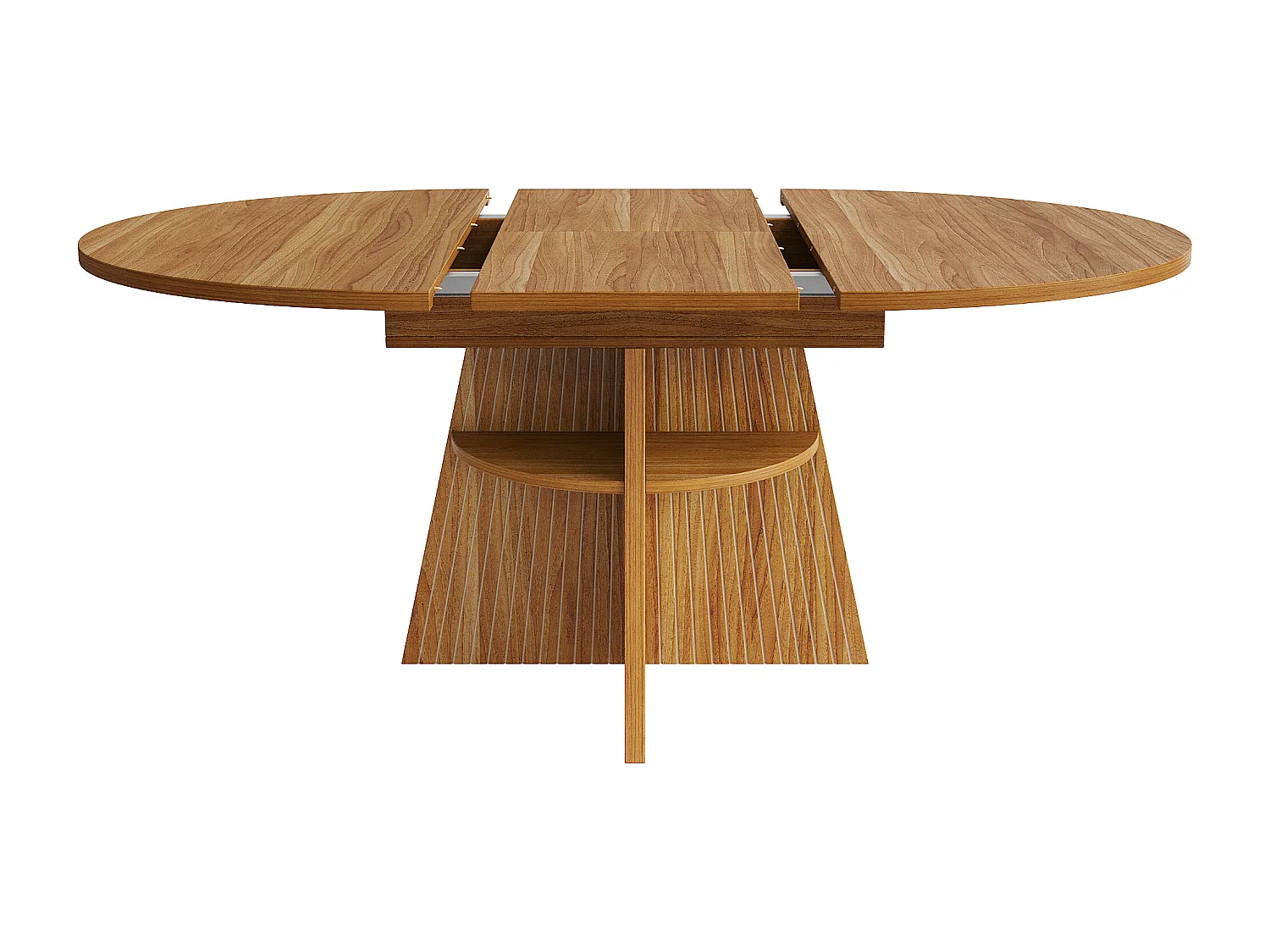 Table à manger extensible - 110/150 x 110 x 76 cm - pour 4 à 6 personnes - avec rangement - MDF - marron