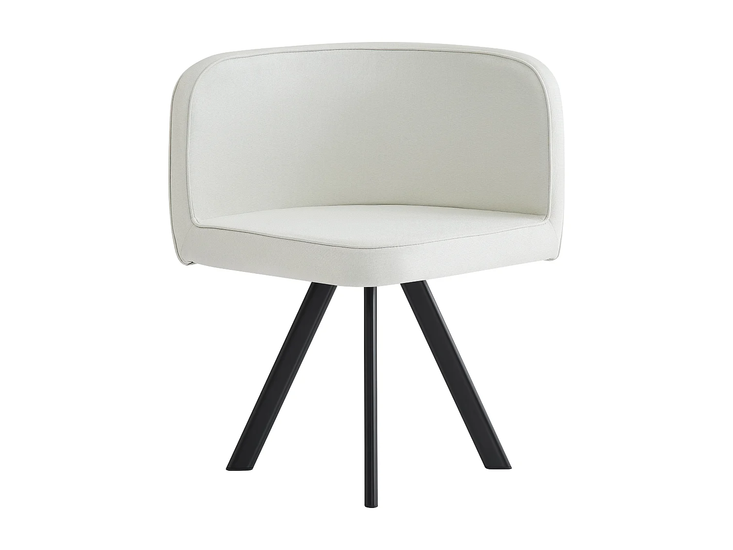 Ensemble table et chaises 5 pièces - avec 1 table (85 x 85 cm) + 4 chaises - Lin + MDF - beige + naturel