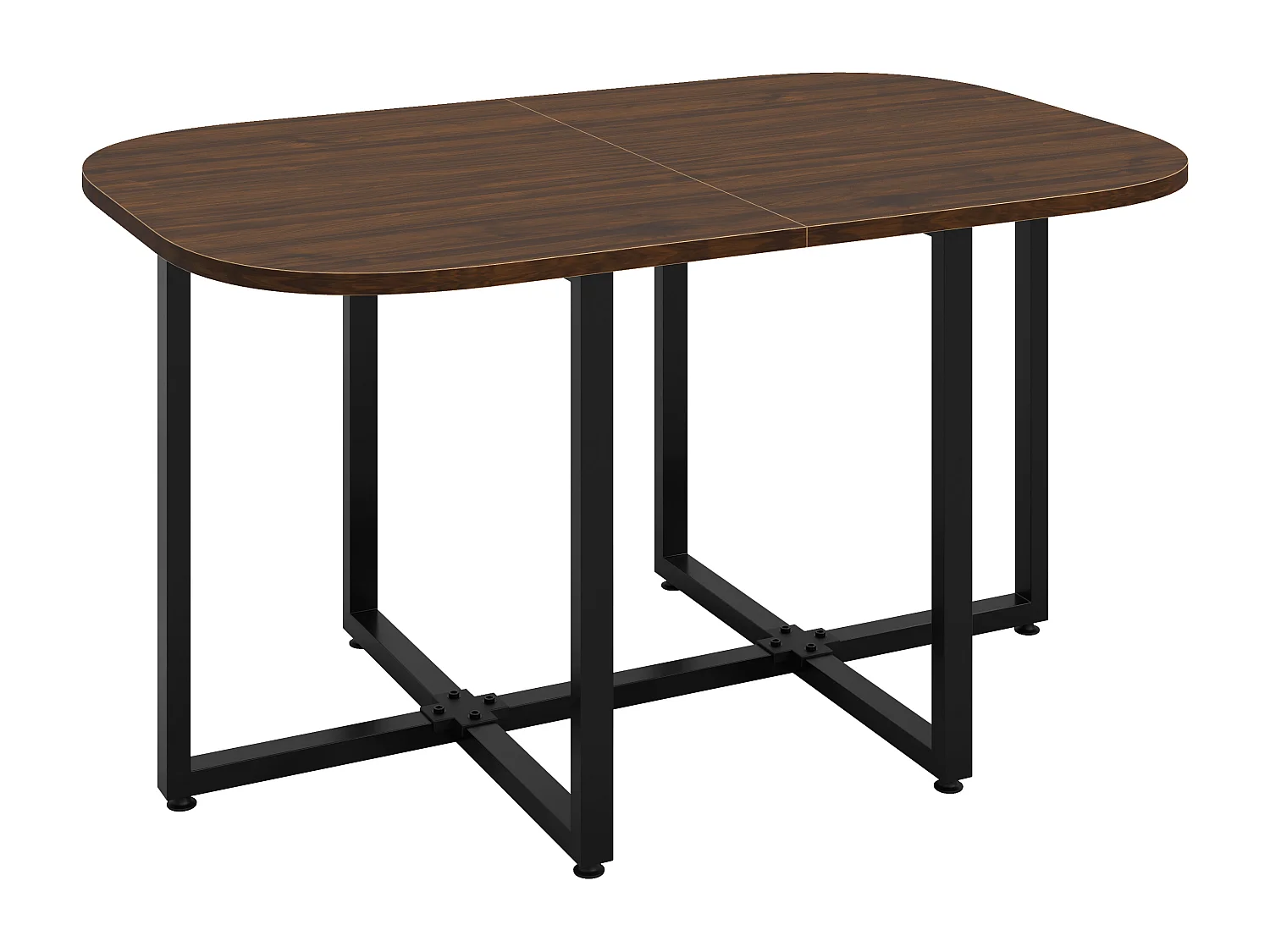 Ensemble table et chaises 7 pièces - avec 1 table (140 x 90 cm) + 6 chaises - Lin + MDF - beige + marron