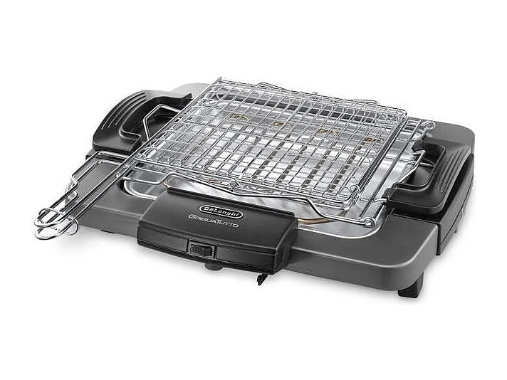 DeLonghi BQ60.X Elektrische Tafelgrill 1900W Zwart/Grijs Dubbele Grill Verstelbare Hoogte