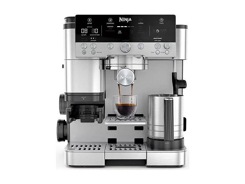 Ninja Kaffeemaschine Luxe Premier (ES601EU) Halbautomatische Espressomaschine 2L - Schwarz Edelstahl