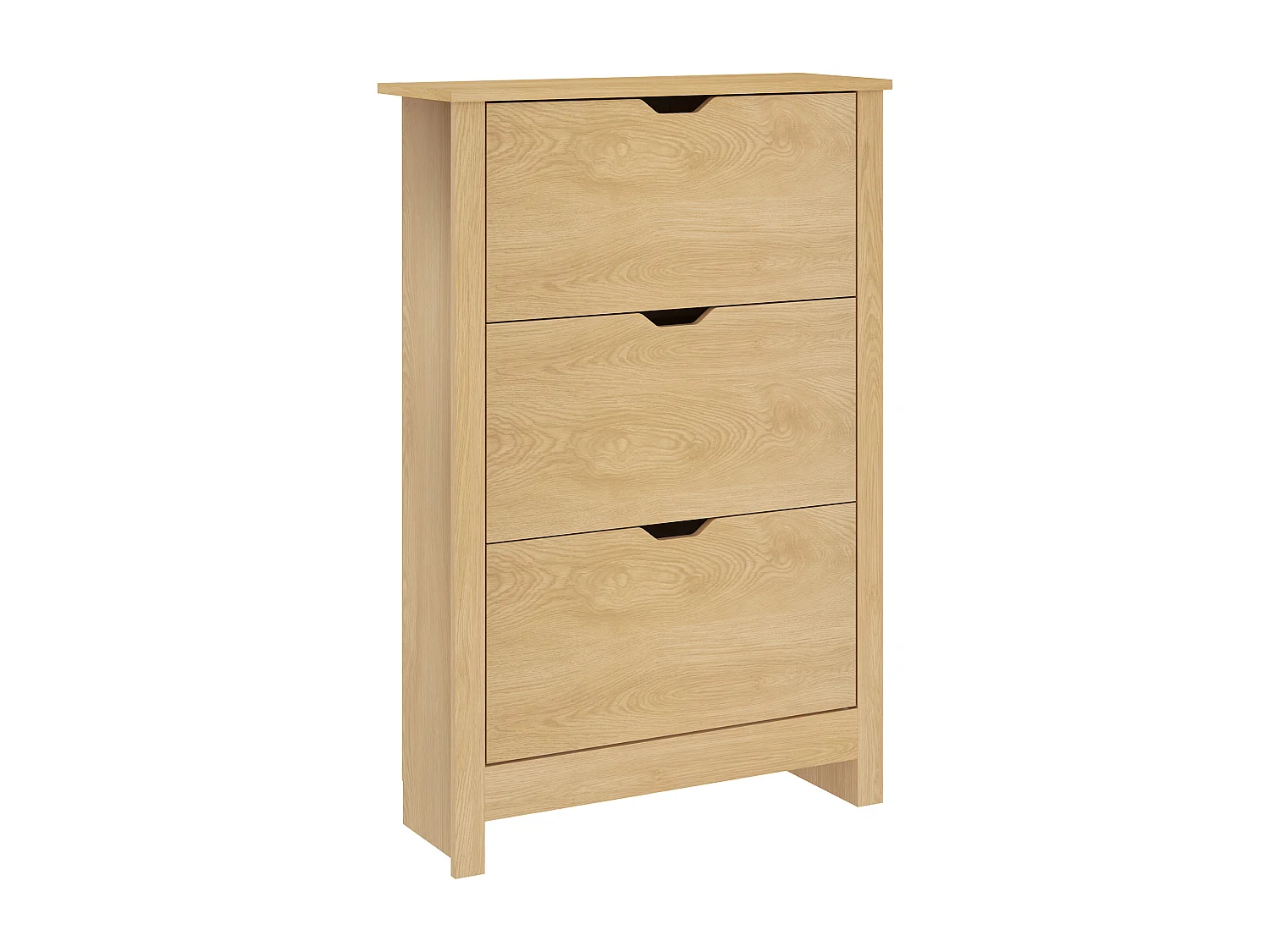 Scarpiera slim con 3 cassetti  per 18 paia di scarpe naturale