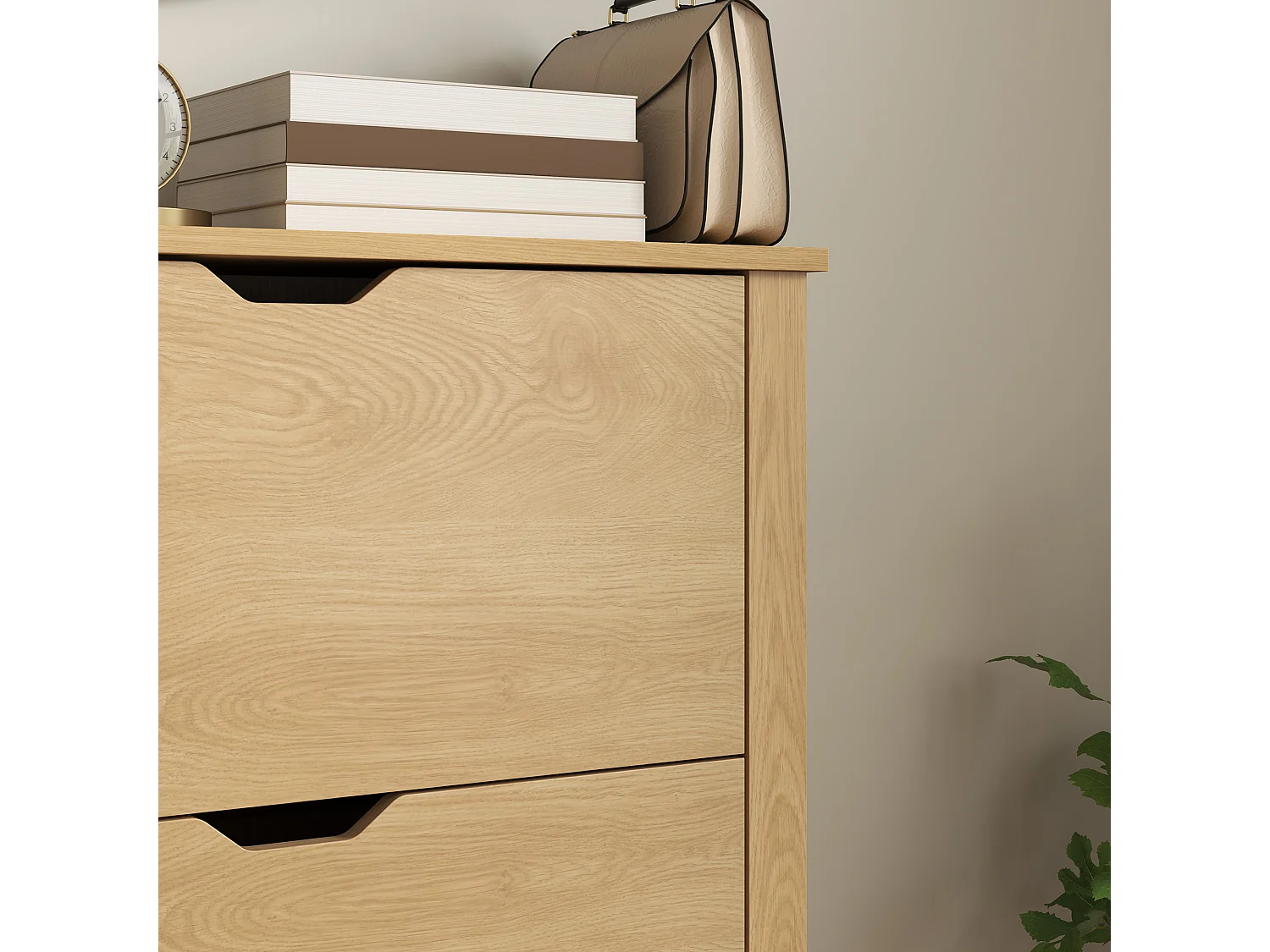 Scarpiera slim con 3 cassetti  per 18 paia di scarpe naturale