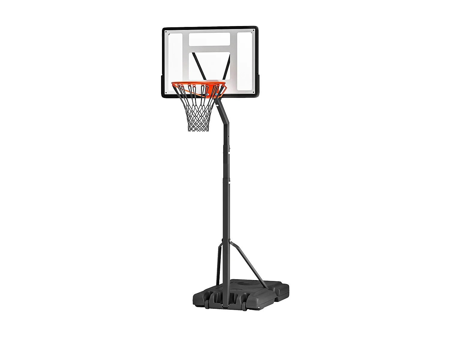 Canestro basket adulti con altezza regolabile 302-352cm nero