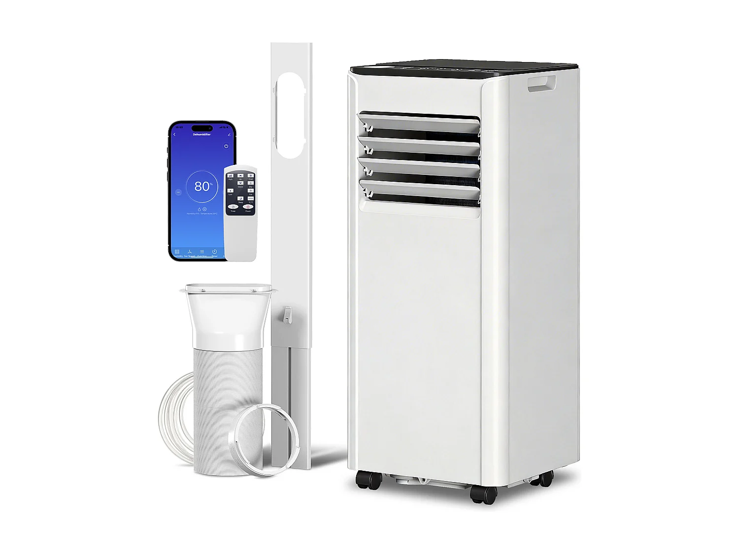 Condizionatore portatile 9000 btu wifi plastica bianco
