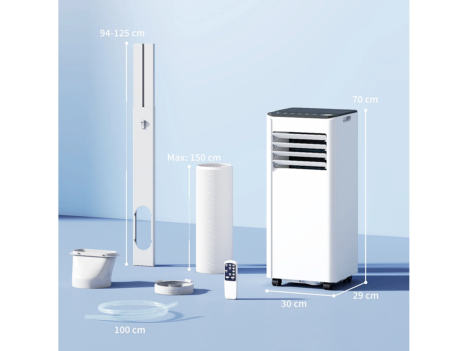 Condizionatore portatile 9000 btu wifi plastica bianco