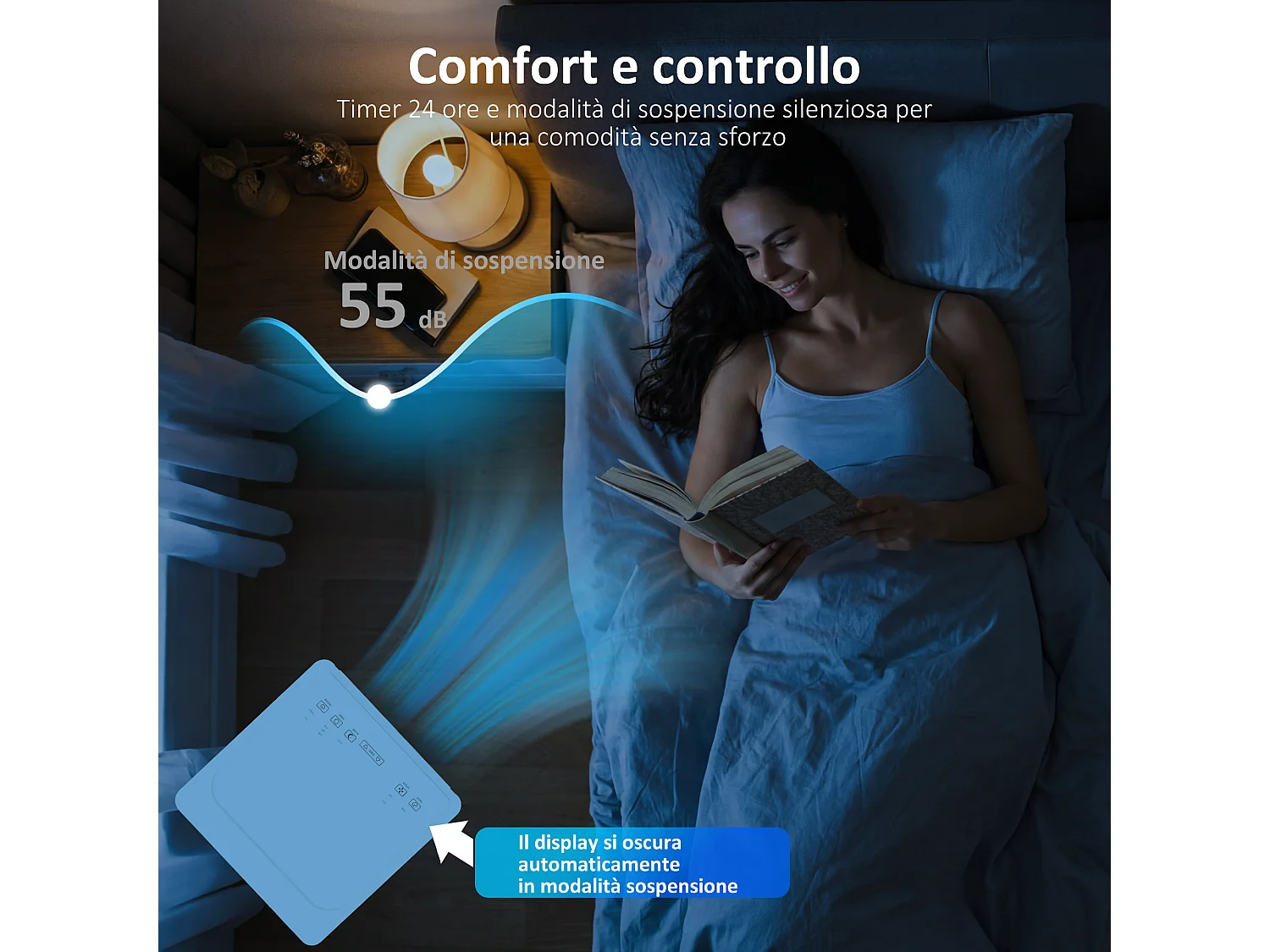 Condizionatore portatile 4 in 1 5000 btu plastica bianco
