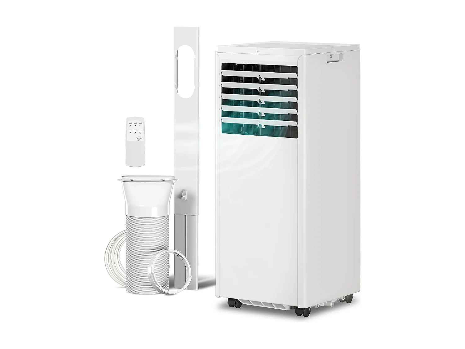 Condizionatore portatile 4-in-1 con deumidificatore plastica bianco