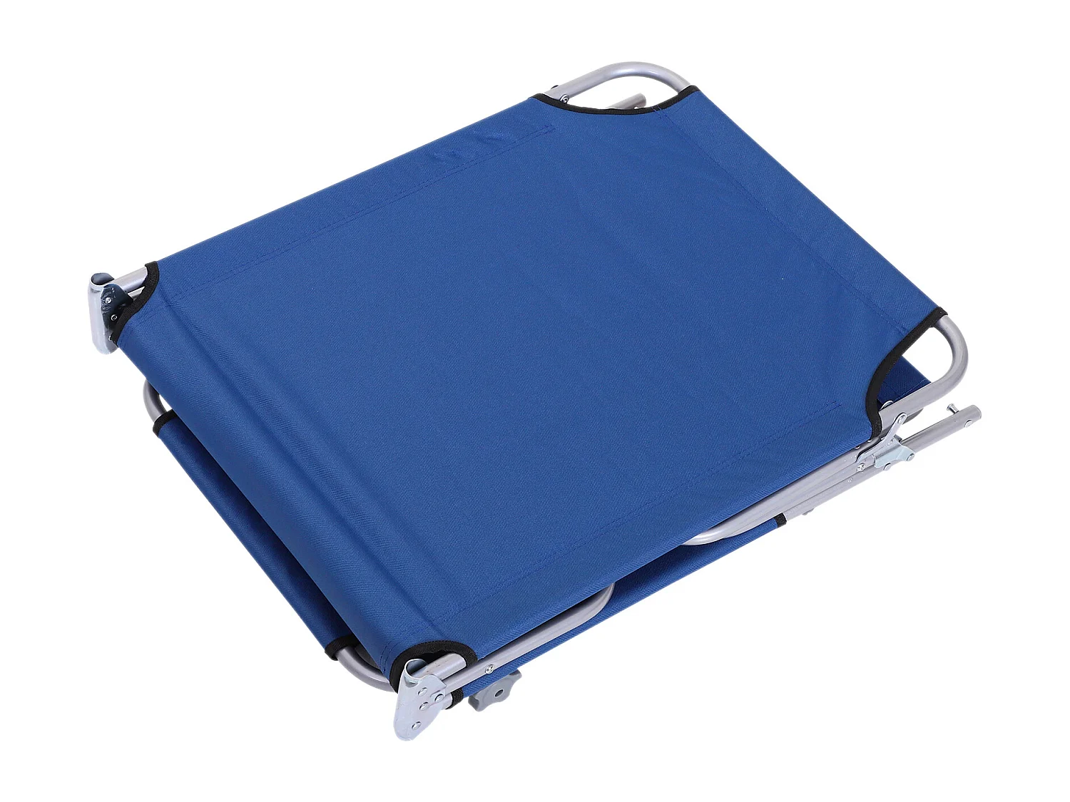 Lettino prendisole da giardino pieghevole con tettuccio blu