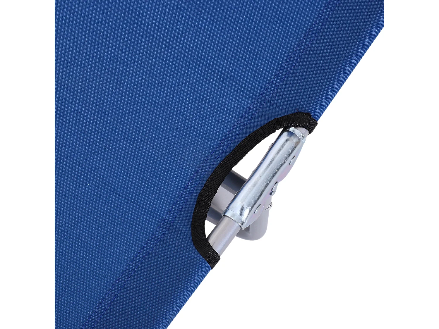 Lettino prendisole da giardino pieghevole con tettuccio blu