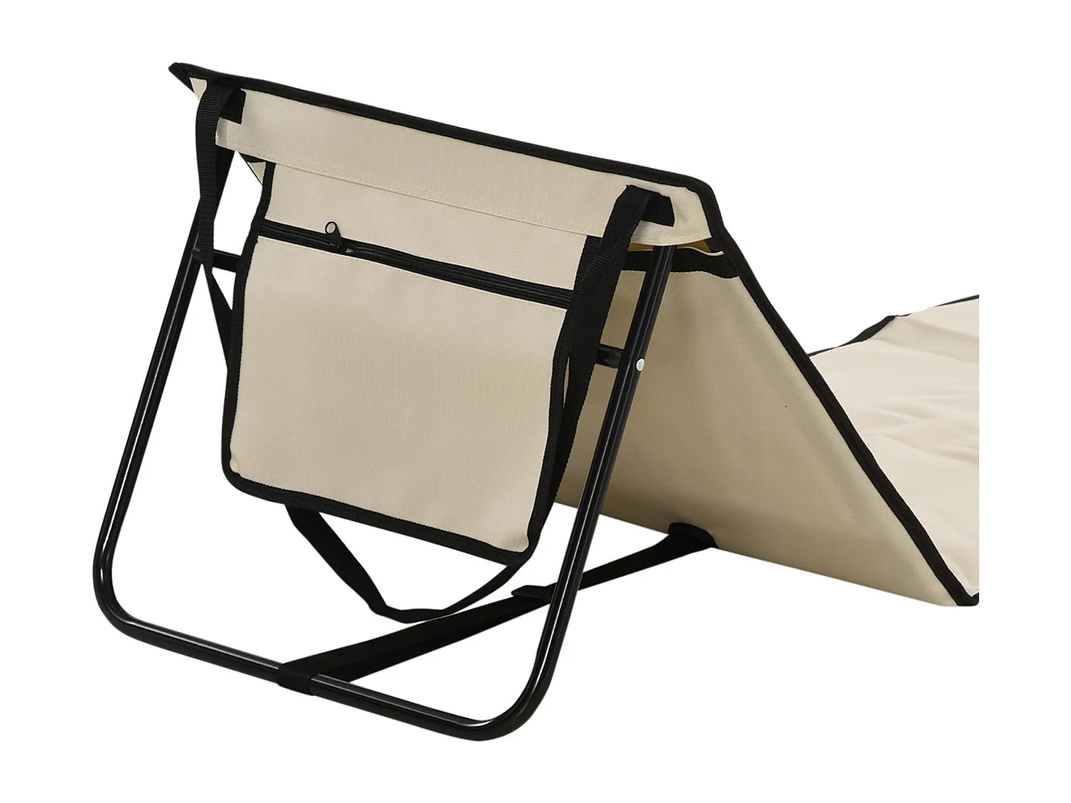 Set 2 sdraio da spiaggia pieghevoli ad angolo regolabile beige