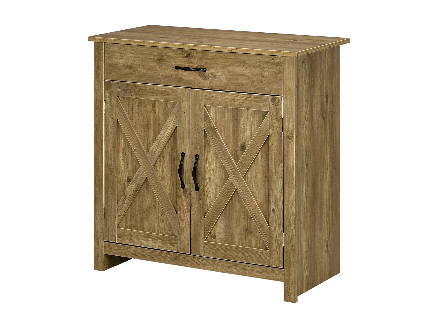 Credenza cucina stile country con cassetto e armadietto ante naturale