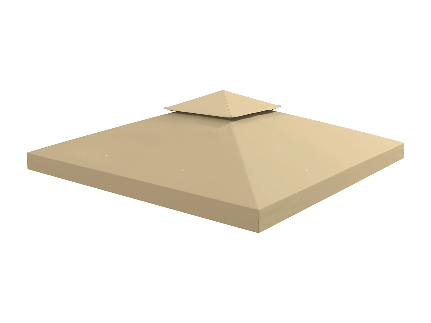 Tettuccio di ricambio per gazebo 3x3m a 2 livelli beige