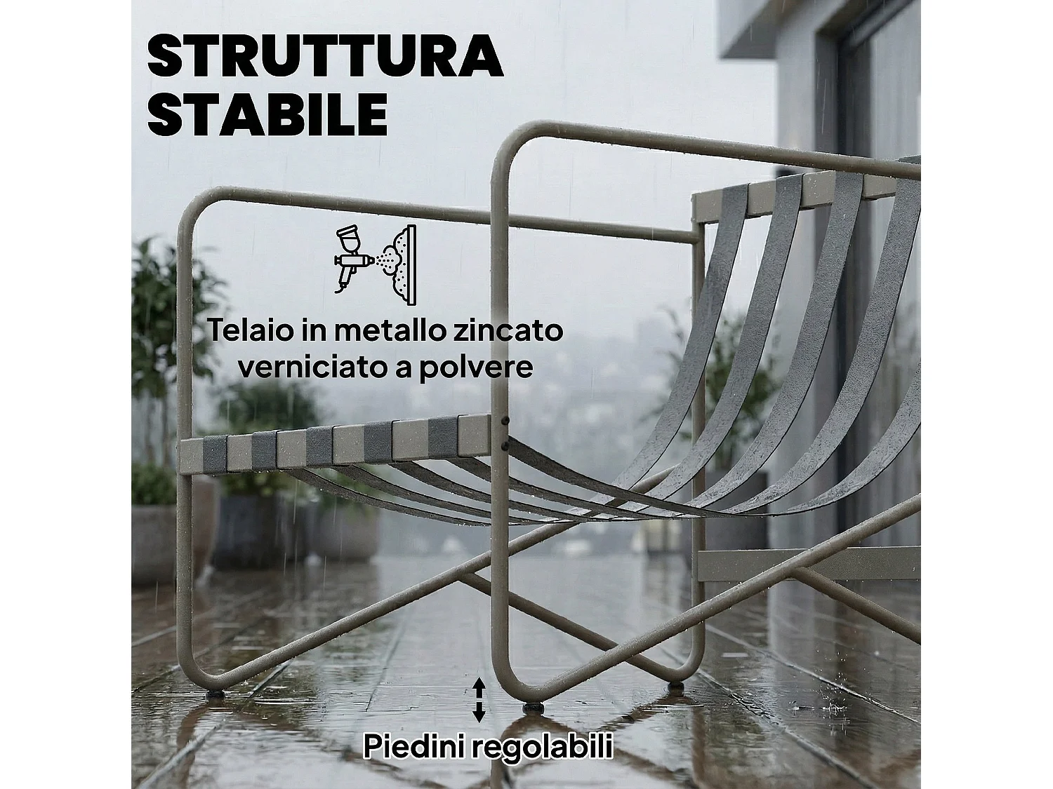 Set mobili da giardino con cuscini in metallo rosa