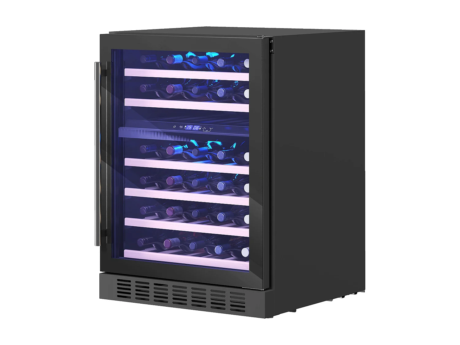 Cantinetta vino doppia temperatura 46 bottiglie con display digitale