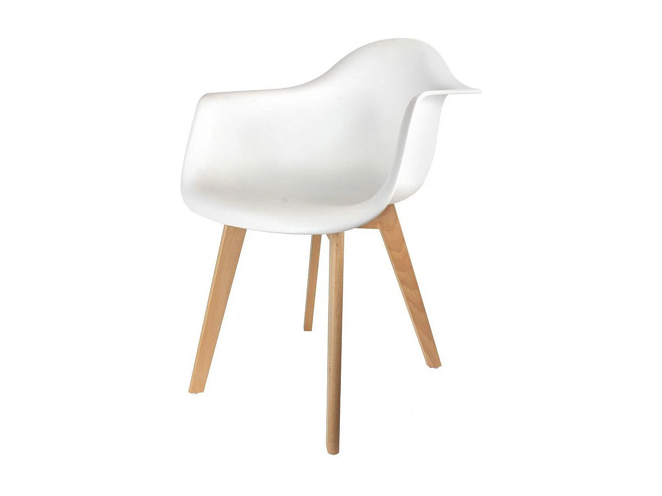 Fauteuil Scandinave Blanc - Lot De 2