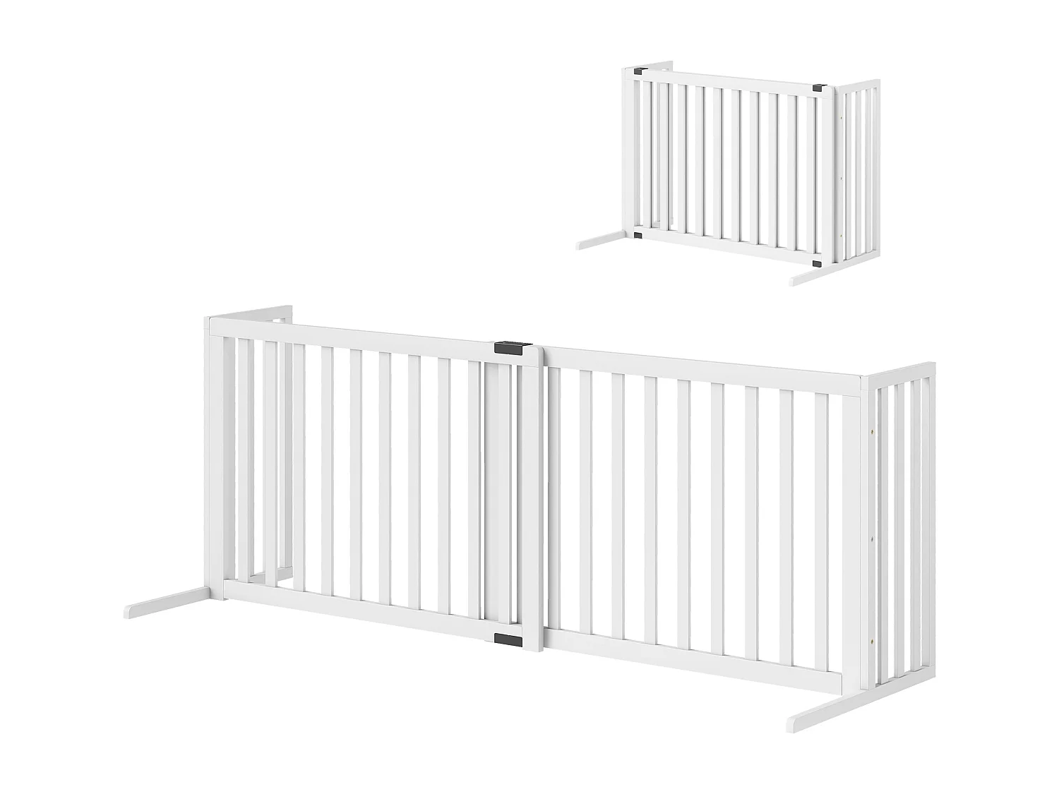 Cancellino per cani estensibile autoportante 102-183x70cm bianco
