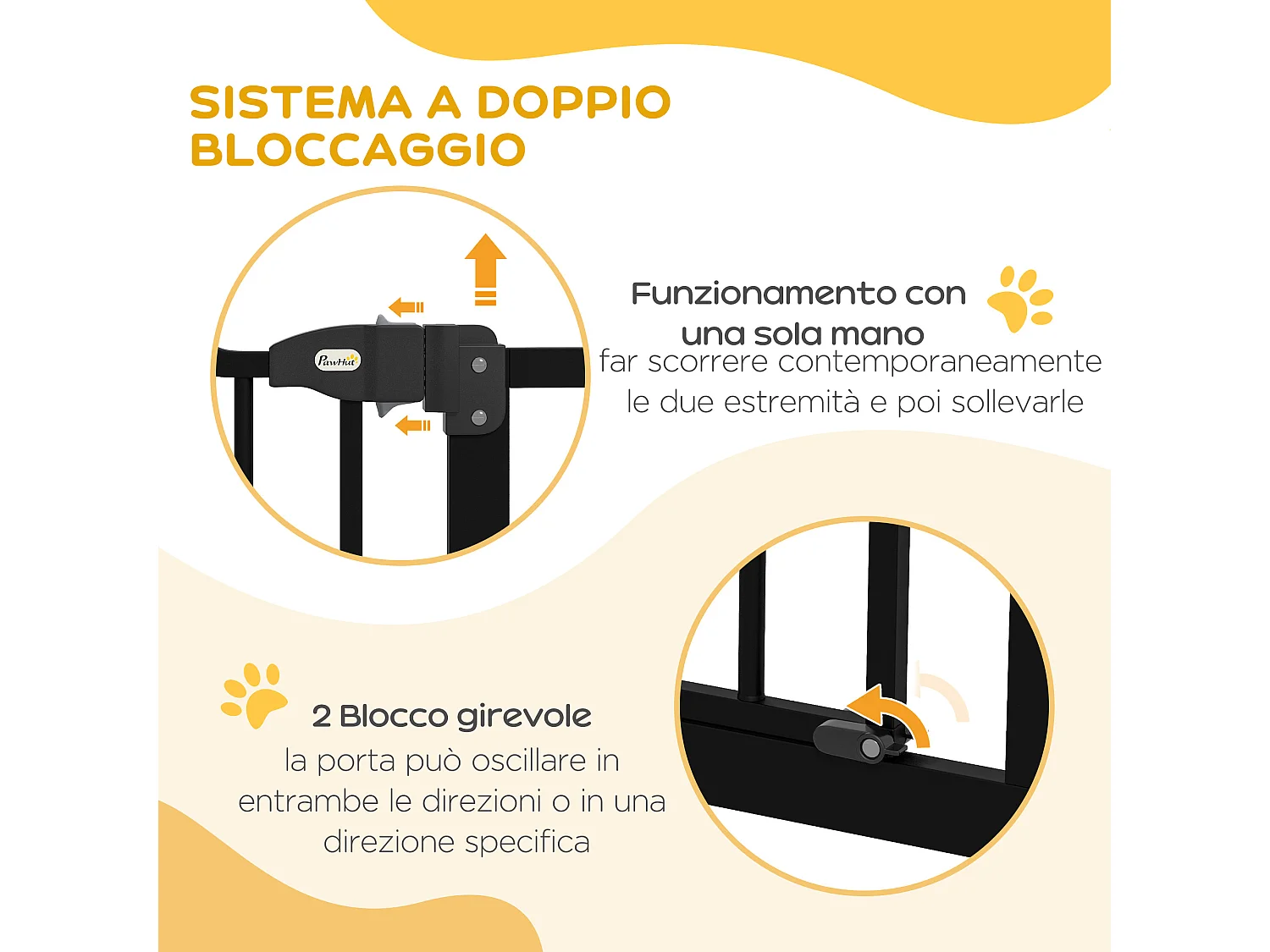 Cancellino per cani estensibile 74-100x94cm in metallo e plastica nero