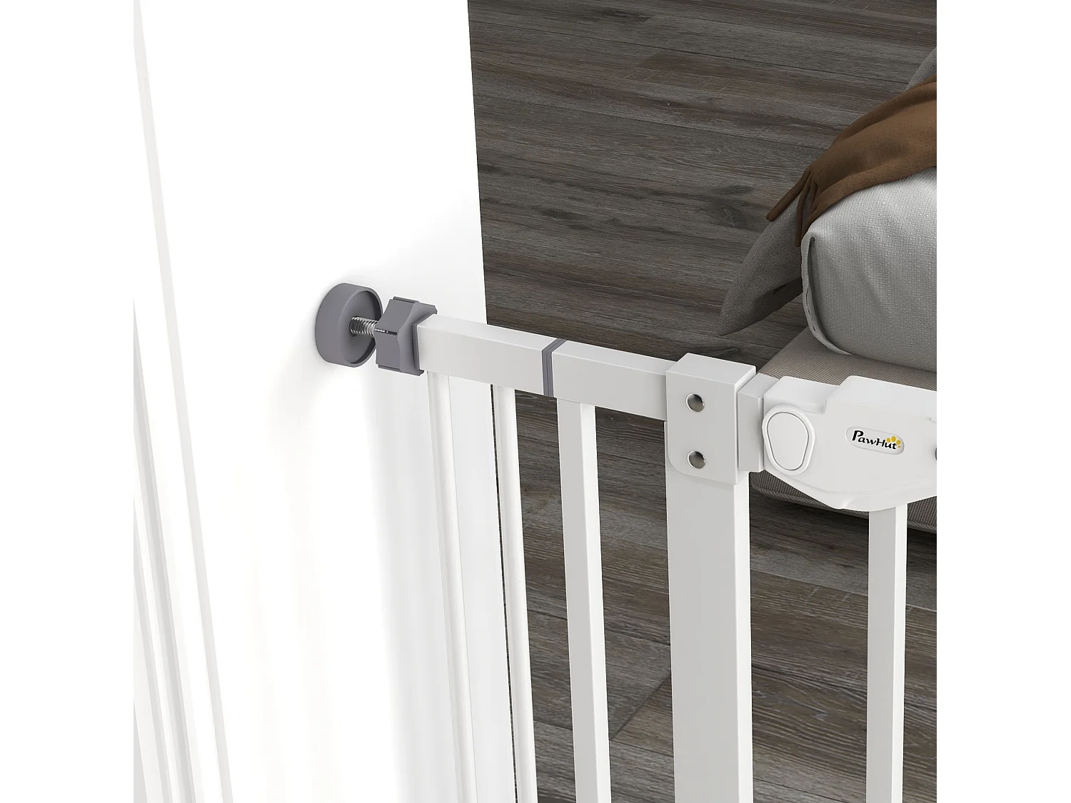 Cancellino per cani con chiusura automatica alto 104cm bianco