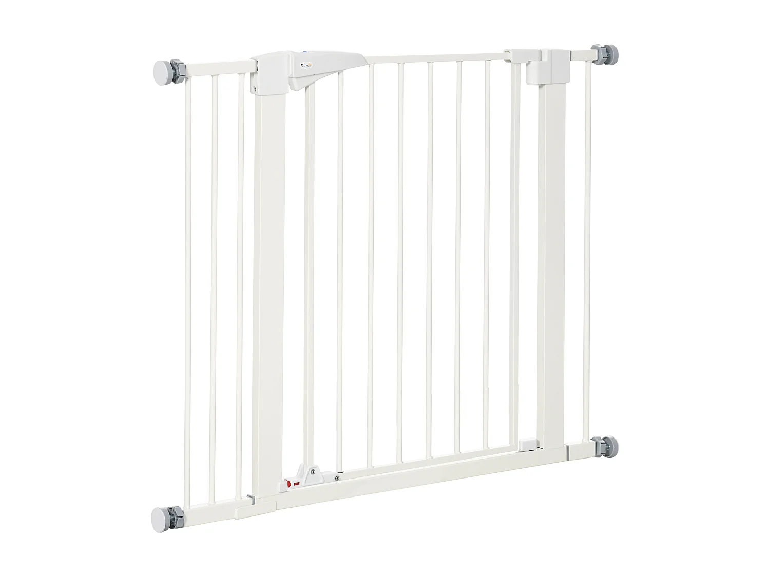 Cancelletto per cani con chiusura automatica 76-103x4.2x77 cm bianco