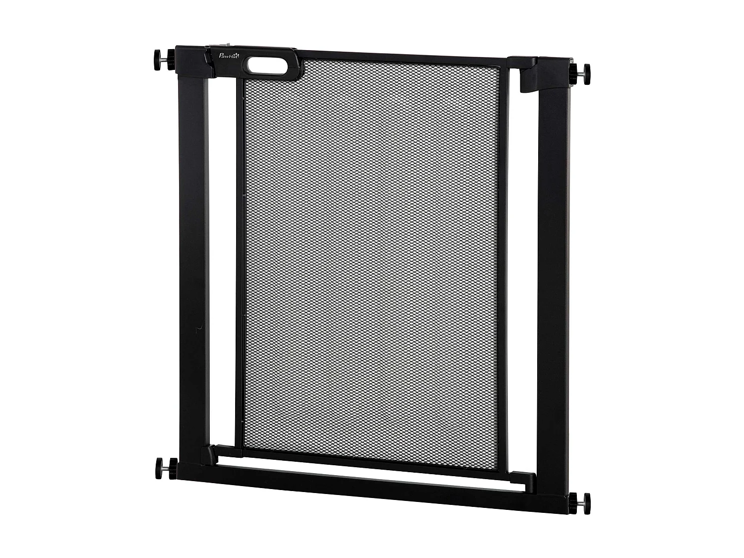 Cancellino per cani estensibile 75-82 cm con chiusura automatica nero