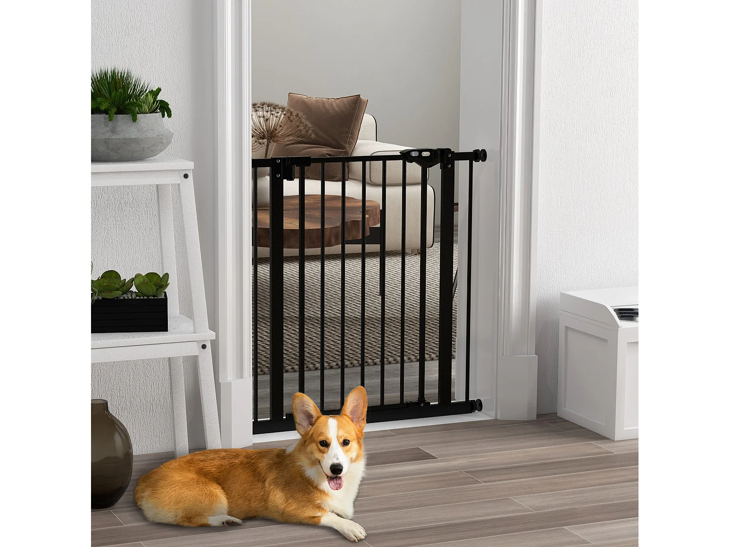 Cancellino per cani con chiusura automatica 68x77 cm nero