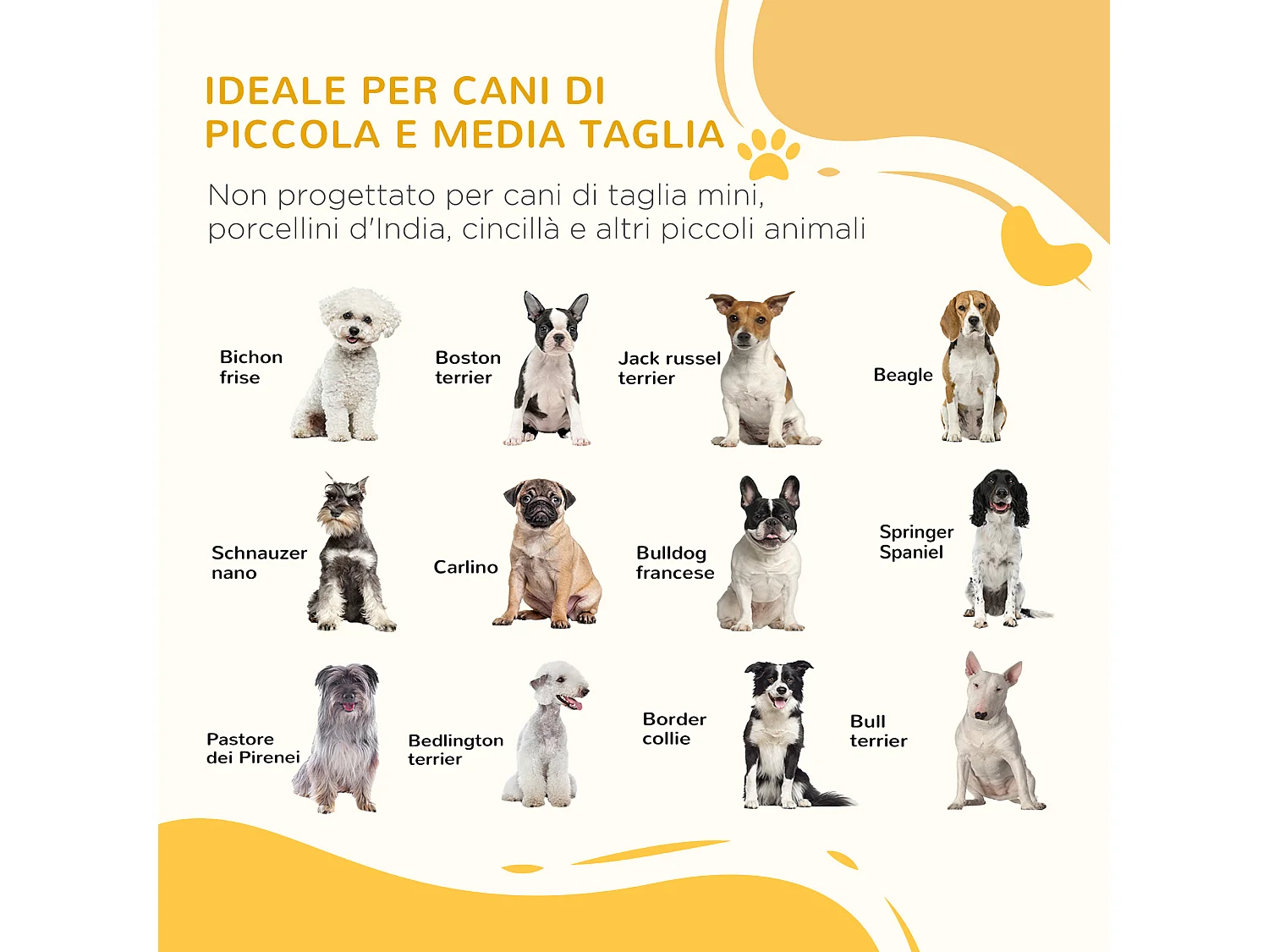 Cancellino per cani pieghevole in legno di pino marrone scuro