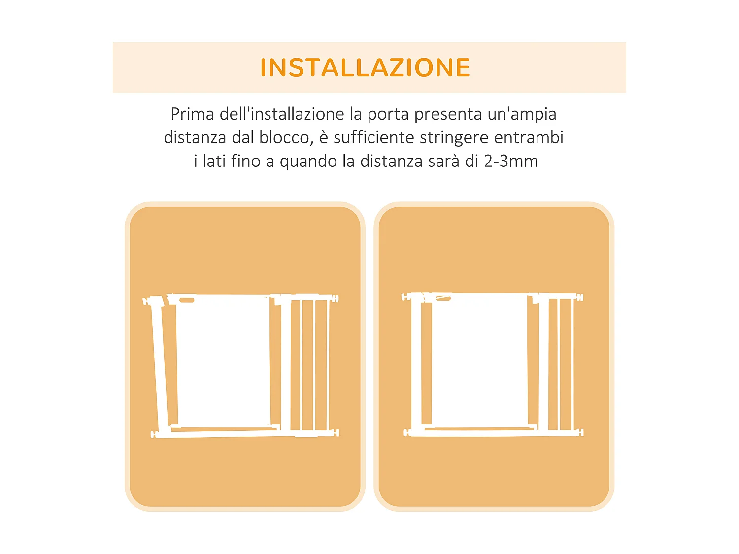 Cancelletto per cani estensibile con chiusura automatica bianco