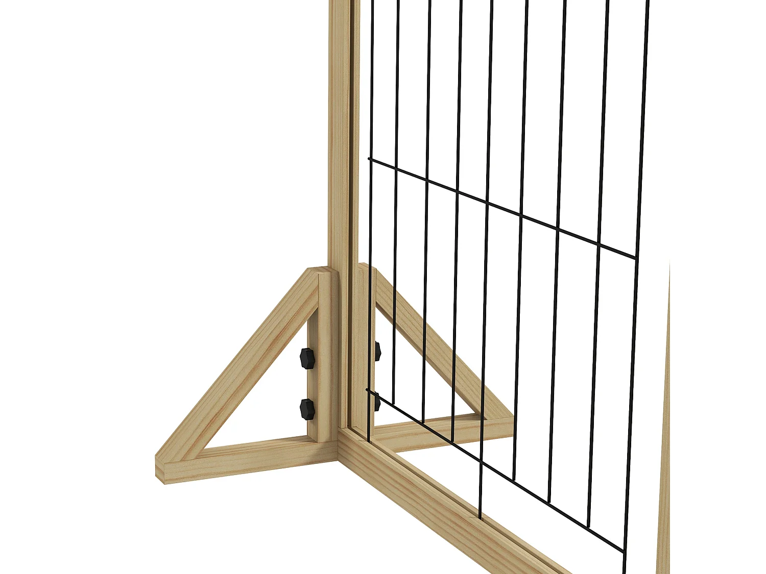 Cancellino di sicurezza pieghevole a 3 pannelli 210x70cm legno