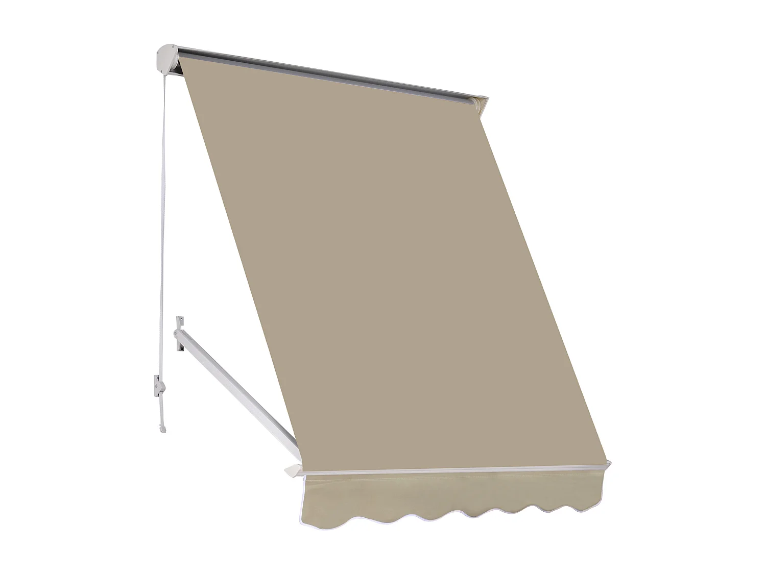 Tenda da sole a caduta avvolgibile angolazione 0-120° beige