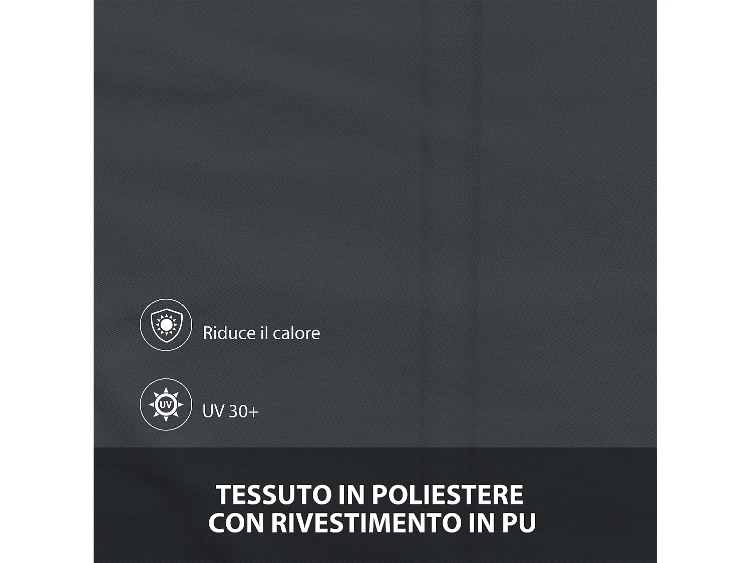 Tenda da sole a bracci con apertura manuale e inclinazione grigio