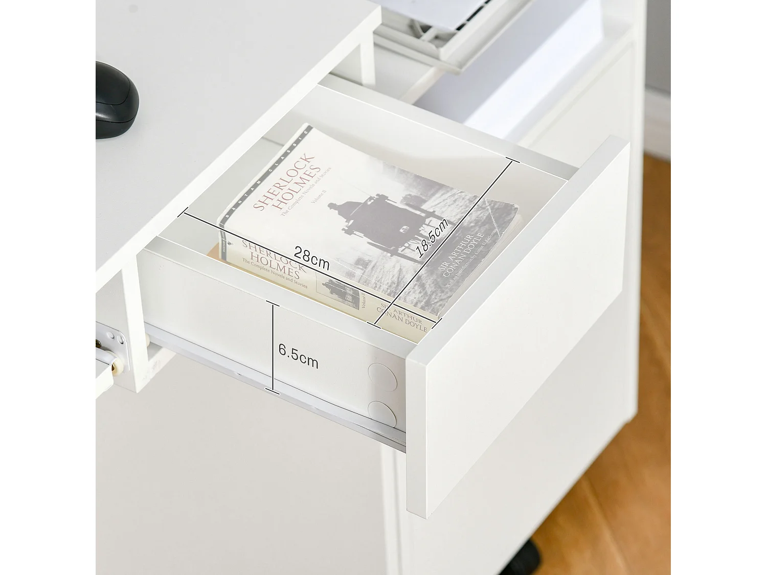 Scrivania per camera scrivania pc in legno bianca 80x45x75cm