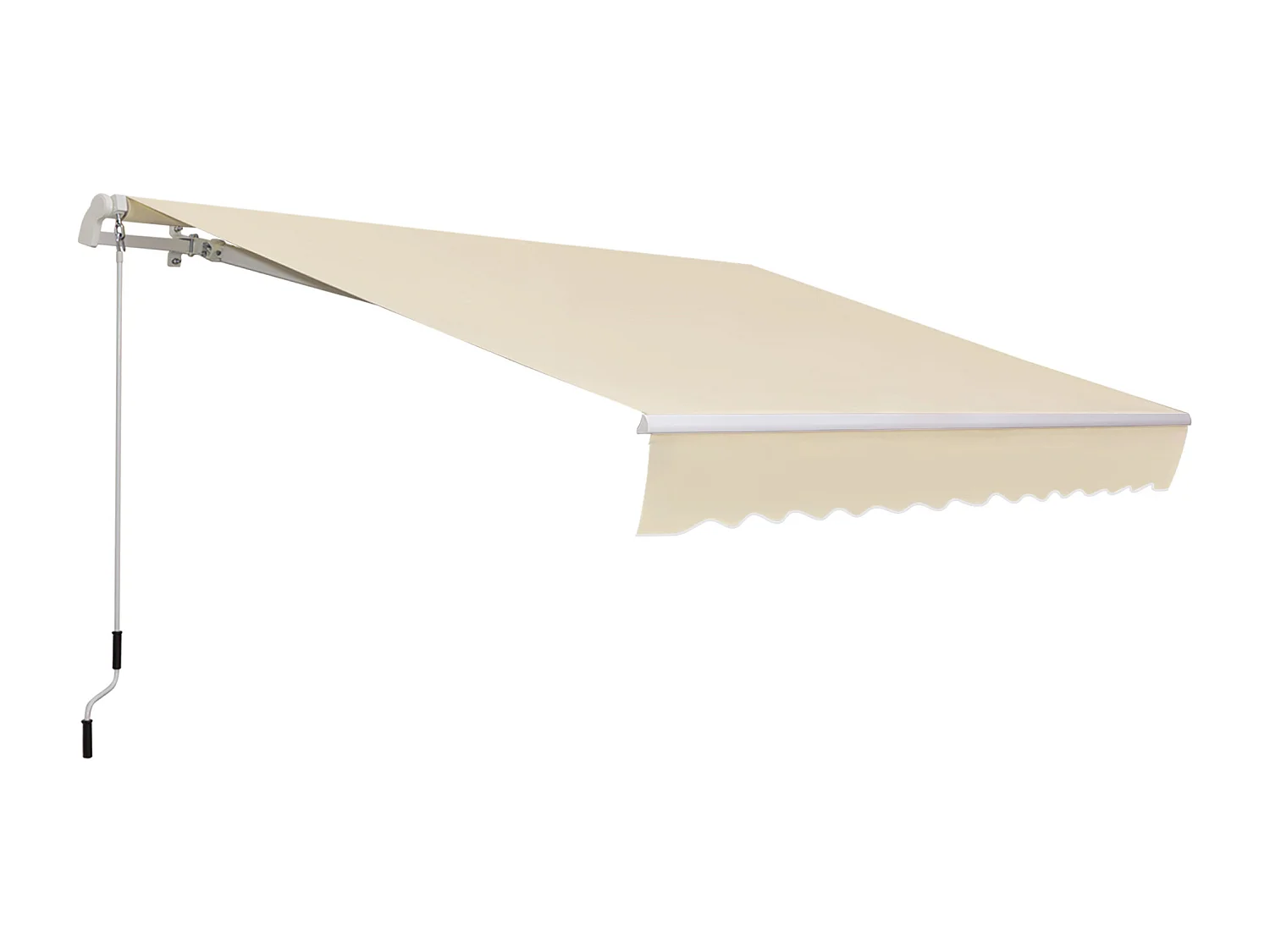 Tenda da sole avvolgibile con manovella 350x250cm crema