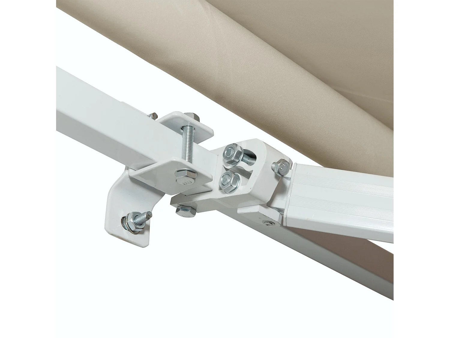 Tenda da sole avvolgibile con manovella 350x250cm crema