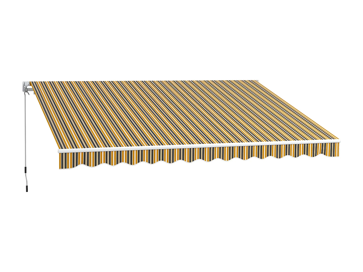 Tenda da sole avvolgibile con manovella 350x250cm giallo