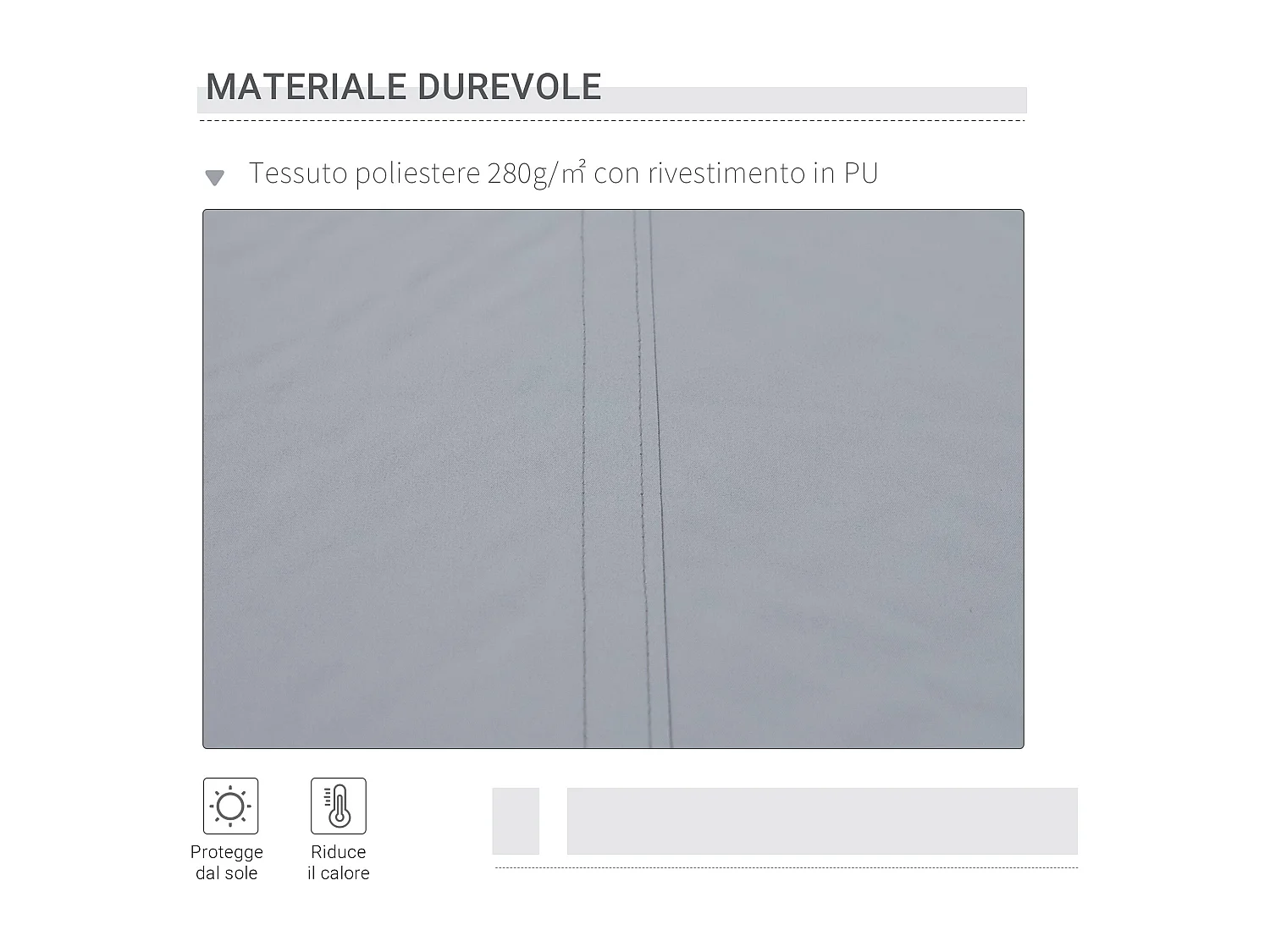 Tenda da sole a manovella copertura impermeabile 395x245 cm