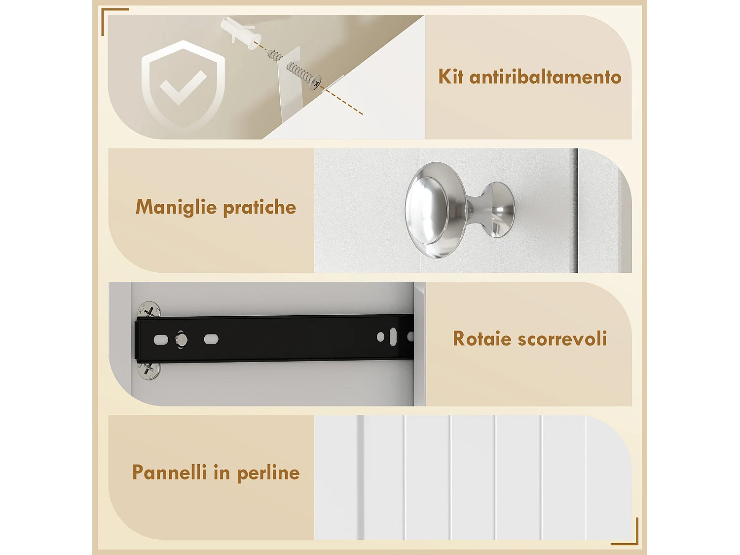 Mobile bagno con cesto per biancheria 45x30x171 cm bianco