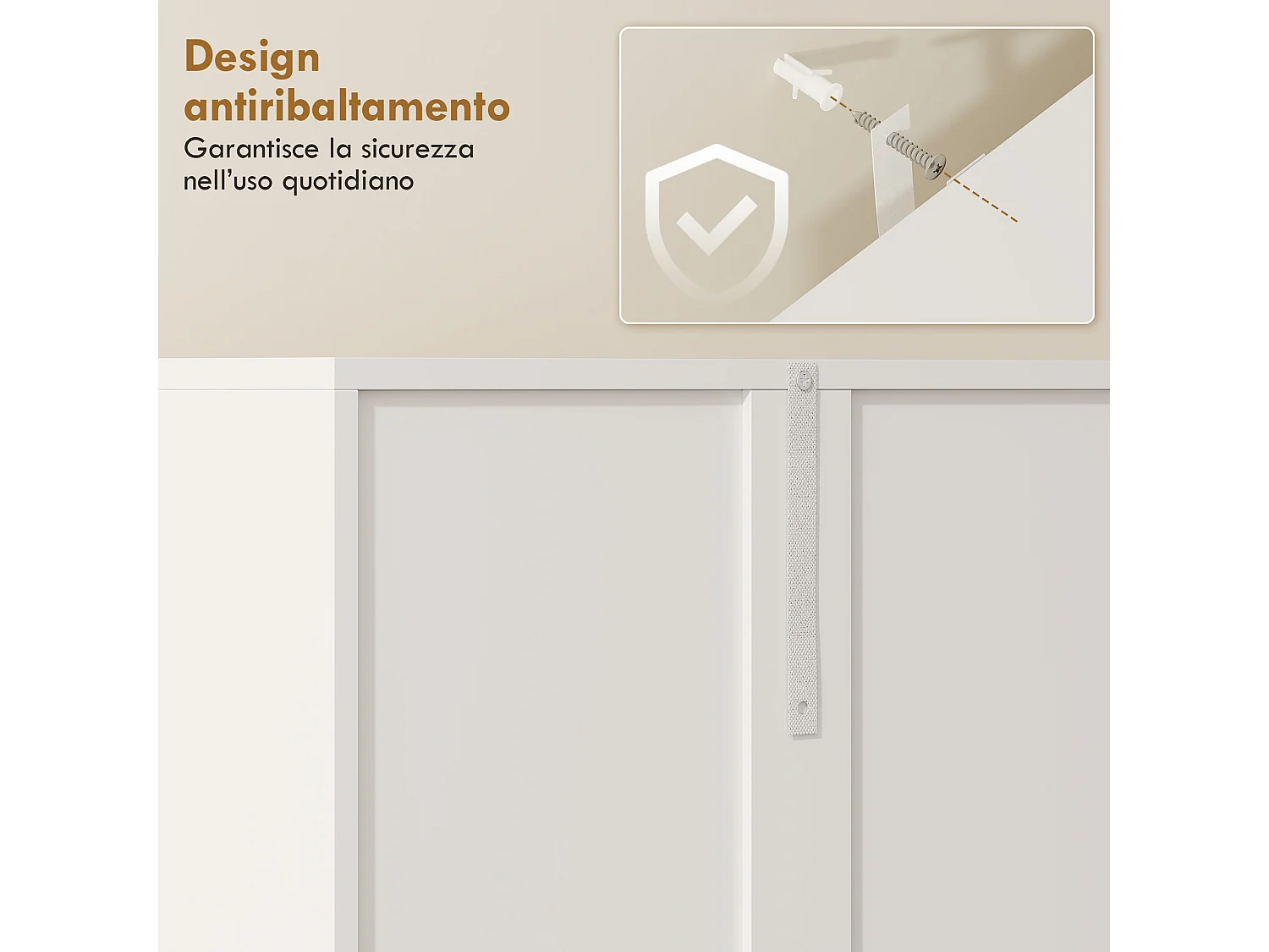 Mobile da bagno con cesto biancheria 60x30x174 cm bianco