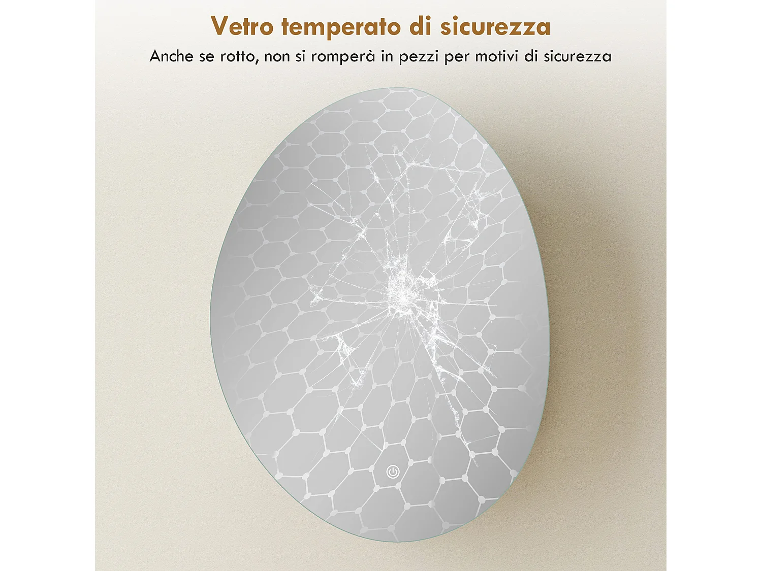 Armadietto bagno specchio led anti-appannamento vetro bianco